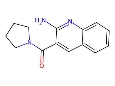 3-(Pyrrolidin-1-ylcarbonyl)quinolin-2-amine structure