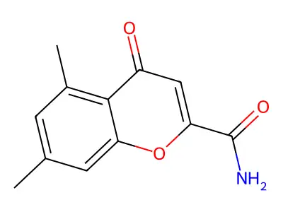 4H-1-Benzopyran-2-carboxamide, 5,7-dimethyl-4-oxo- structure