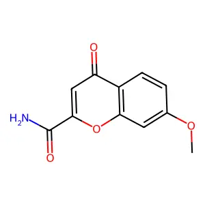 4H-1-Benzopyran-2-carboxamide, 7-methoxy-4-oxo- structure