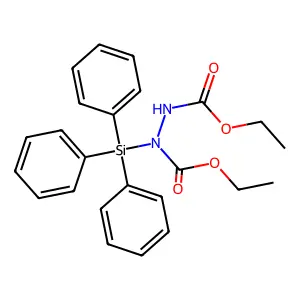 1,2-Hydrazinedicarboxylic acid, 1-(triphenylsilyl)-, diethyl ester structure
