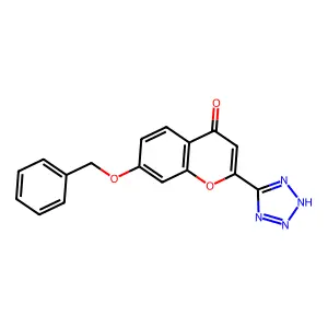 4H-1-Benzopyran-4-one, 7-(phenylmethoxy)-2-(1H-tetrazol-5-yl)- structure