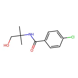 4-chloro-N-(1-hydroxy-2-methylpropan-2-yl)benzamide structure