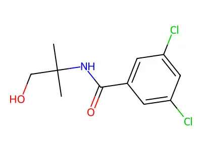 3,5-dichloro-N-(1-hydroxy-2-methylpropan-2-yl)benzamide structure