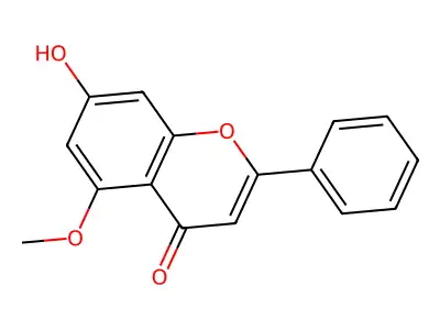 7-Hydroxy-5-Methoxy-2-Phenylchromen-4-One structure