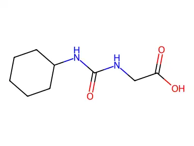 N-((Cyclohexylamino)carbonyl)glycine structure
