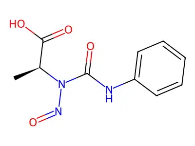 (2S)-2-(nitroso-(phenylcarbamoyl)amino)propanoic Acid structure