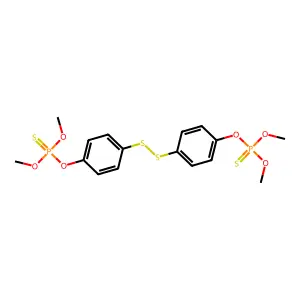 Phosphorothioic acid, O,O'-(dithiodi-p-phenylene) O,O,O',O'-tetramethyl ester structure