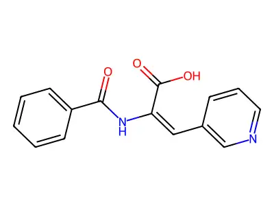 2-Benzamido-3-pyridin-3-yl-prop-2-enoic acid structure