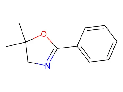 Oxazole, 4,5-dihydro-5,5-dimethyl-2-phenyl- structure