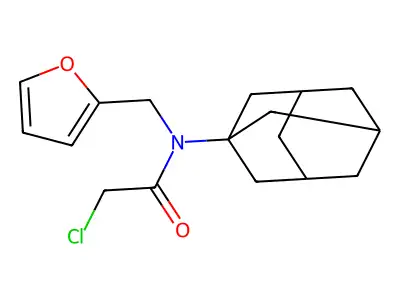 N-(adamantan-1-yl)-2-chloro-N-(furan-2-ylmethyl)acetamide structure