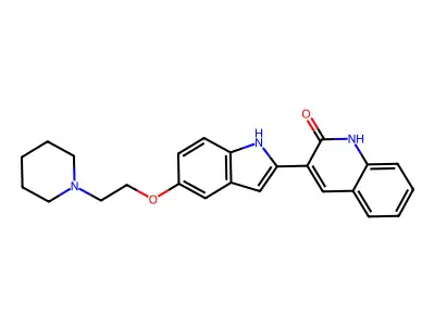 3-[5-(2-Piperidin-1-yl-ethoxy)-1H-indol-2-yl]-1H-quinolin-2-one structure