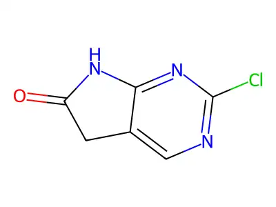 2-Chloro-5,7-dihydro-6H-pyrrolo[2,3-d]pyrimidin-6-one structure