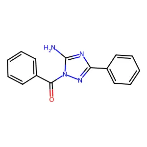 1-benzoyl-3-phenyl-1H-1,2,4-triazol-5-amine structure