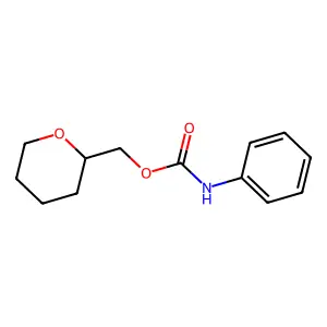 oxan-2-ylmethyl N-phenylcarbamate structure
