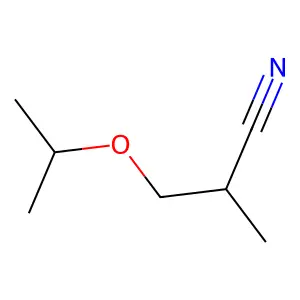 Propanenitrile, 2-methyl-3-(1-methylethyl)oxy structure