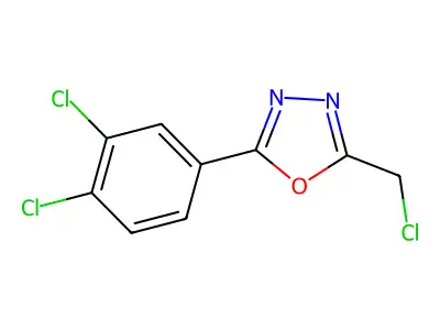 2-(Chloromethyl)-5-(3,4-dichlorophenyl)-1,3,4-oxadiazole structure