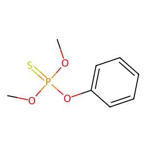 O,O-Dimethyl O-phenyl phosphorothioate structure