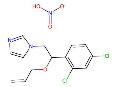 1-[2-(2,4-Dichlorophenyl)-2-prop-2-enoxyethyl]imidazole;nitrate structure