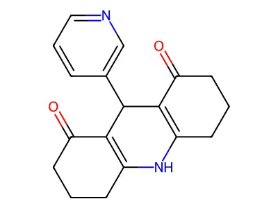 9-Pyridin-3-yl-2,3,4,5,6,7,9,10-octahydroacridine-1,8-dione structure