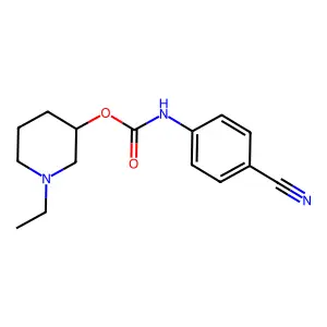 Carbanilic acid, p-cyano-, N-ethyl-3-piperidinyl ester structure