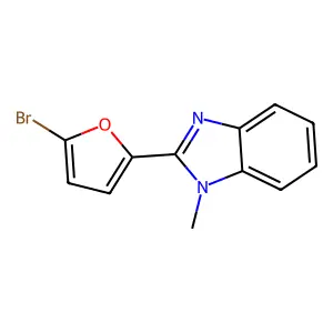 1H-Benzimidazole, 2-(5-bromo-2-furanyl)-1-methyl- structure