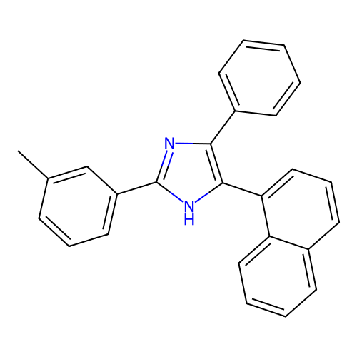 4-(naphthalen-1-yl)-5-phenyl-2-(m-tolyl)-1H-imidazole structure