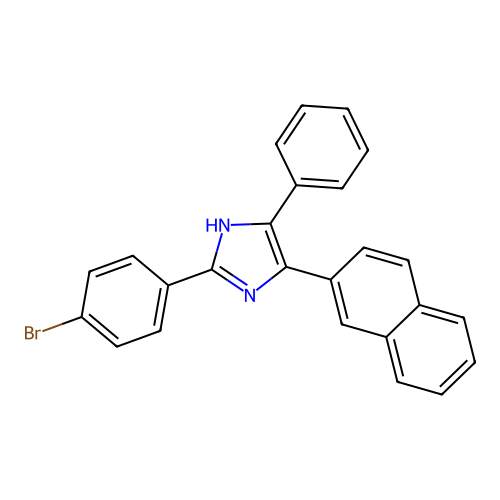 2-(4-bromophenyl)-4-(naphthalen-2-yl)-5-phenyl-1H-imidazole structure