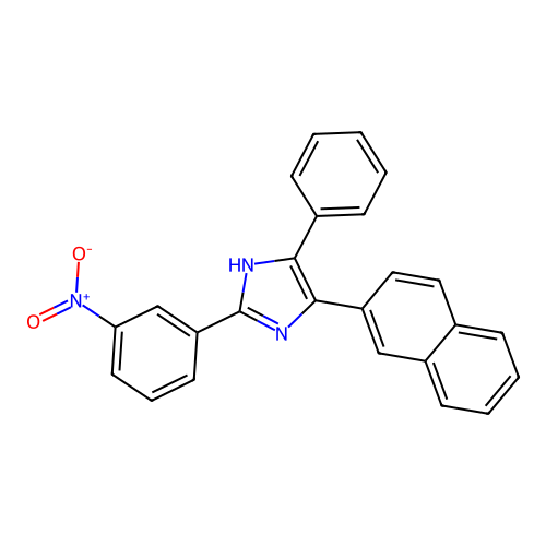 4-(naphthalen-2-yl)-2-(3-nitrophenyl)-5-phenyl-1H-imidazole structure