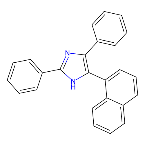 4-(naphthalen-1-yl)-2,5-diphenyl-1H-imidazole structure