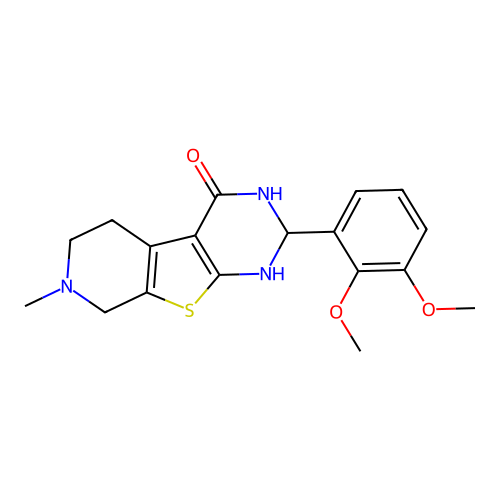 2-(2,3-dimethoxyphenyl)-7-methyl-2,3,5,6,7,8-hexahydropyrido[4',3':4,5]thieno[2,3-d]pyrimidin-4(1H)-one structure