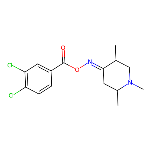 [(1,2,5-Trimethylpiperidin-4-ylidene)amino] 3,4-dichlorobenzoate structure