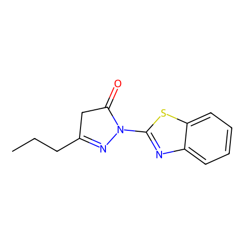 2-(1,3-benzothiazol-2-yl)-5-propyl-4H-pyrazol-3-one structure
