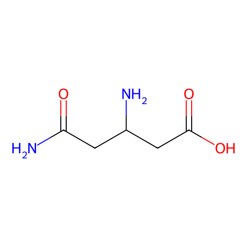 Pentanoic acid, 3,5-diamino-5-oxo- structure