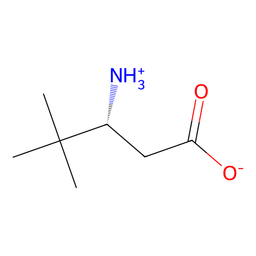 (3R)-3-azaniumyl-4,4-dimethylpentanoate structure