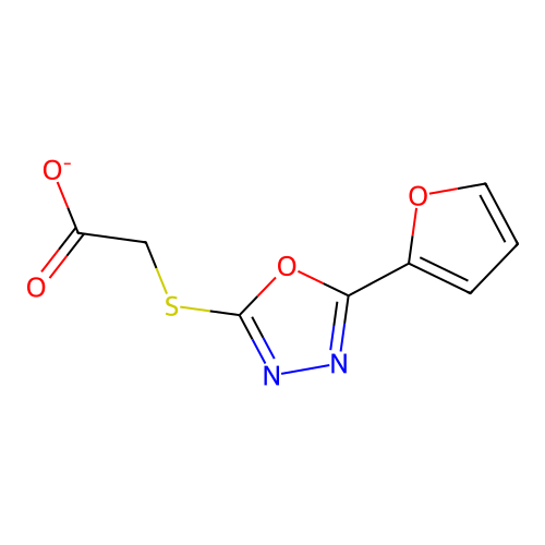{[5-(Furan-2-yl)-1,3,4-oxadiazol-2-yl]sulfanyl}acetate structure