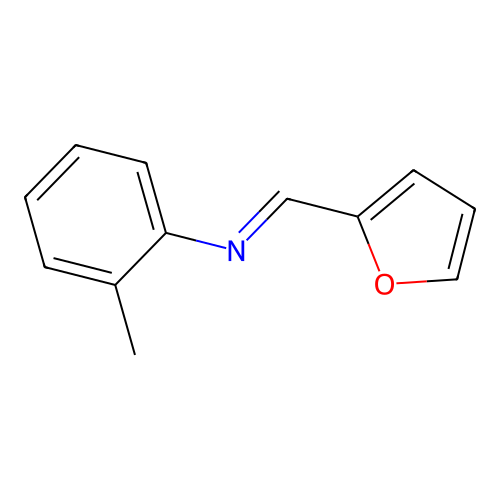 N-[(E)-furan-2-ylmethylidene]-2-methylaniline structure
