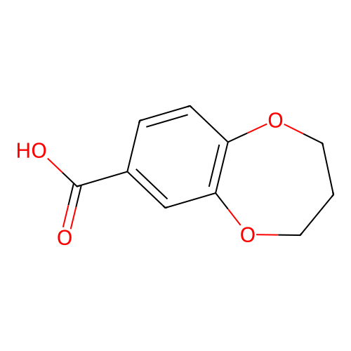 3,4-Dihydro-2h-1,5-benzodioxepine-7-carboxylic acid structure