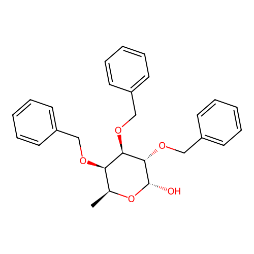 2,3,4-Tri-O-benzyl-6-deoxyhexopyranose structure