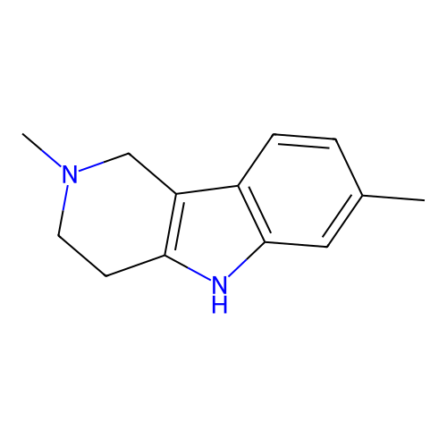 2,7-dimethyl-2,3,4,5-tetrahydro-1H-pyrido[4,3-b]indole structure