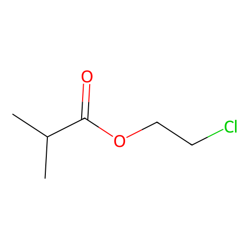 Propanoic acid, 2-methyl, 2-chloroethyl ester structure