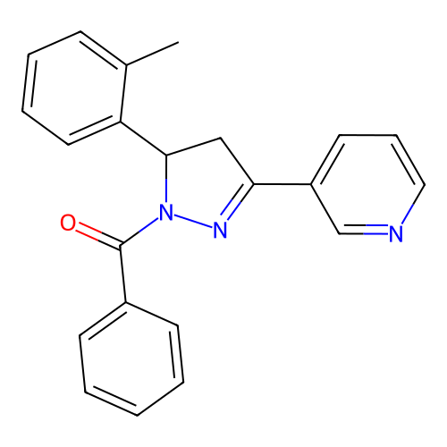 [3-(2-Methylphenyl)-5-pyridin-3-yl-3,4-dihydropyrazol-2-yl]-phenylmethanone structure