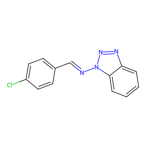 N-(benzotriazol-1-yl)-1-(4-chlorophenyl)methanimine structure