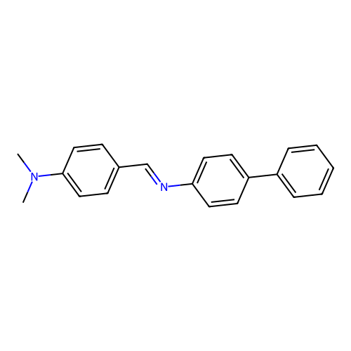 N-{(E)-[4-(dimethylamino)phenyl]methylidene}biphenyl-4-amine structure