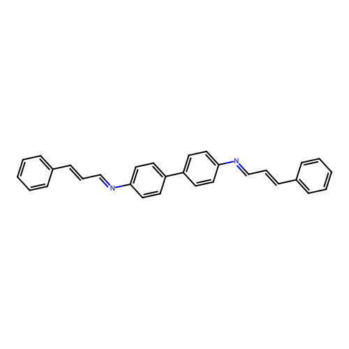 N,N'-bis[(1E,2E)-3-phenylprop-2-en-1-ylidene]biphenyl-4,4'-diamine structure