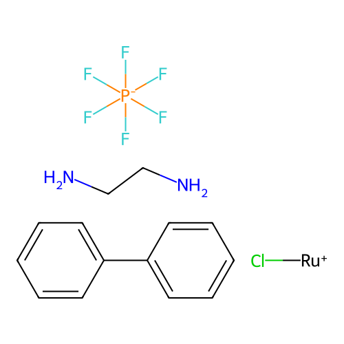 1,1'-Biphenyl;chlororuthenium(1+);ethane-1,2-diamine;hexafluorophosphate structure