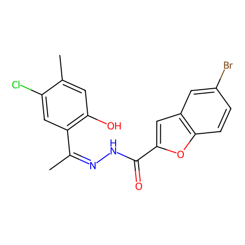 5-bromo-N'-[(1Z)-1-(3-chloro-4-methyl-6-oxocyclohexa-2,4-die structure