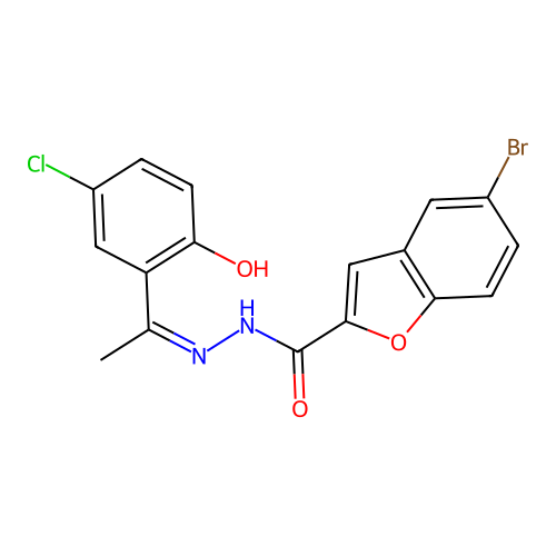 5-bromo-N'-[(1E)-1-(3-chloro-6-oxocyclohexa-2,4-dien-1-ylide structure