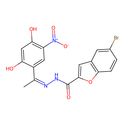 5-bromo-N'-[(1Z)-1-(2-hydroxy-5-nitro-4-oxocyclohexa-2,5-die structure