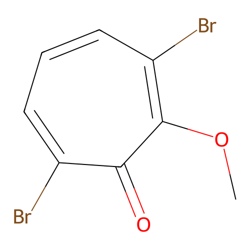 3,7-Dibromo-2-methoxy-2,4,6-cycloheptatrien-1-one structure