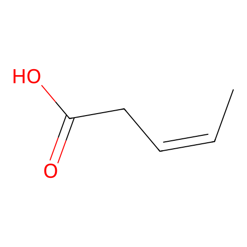 (3Z)-3-Pentenoic acid structure